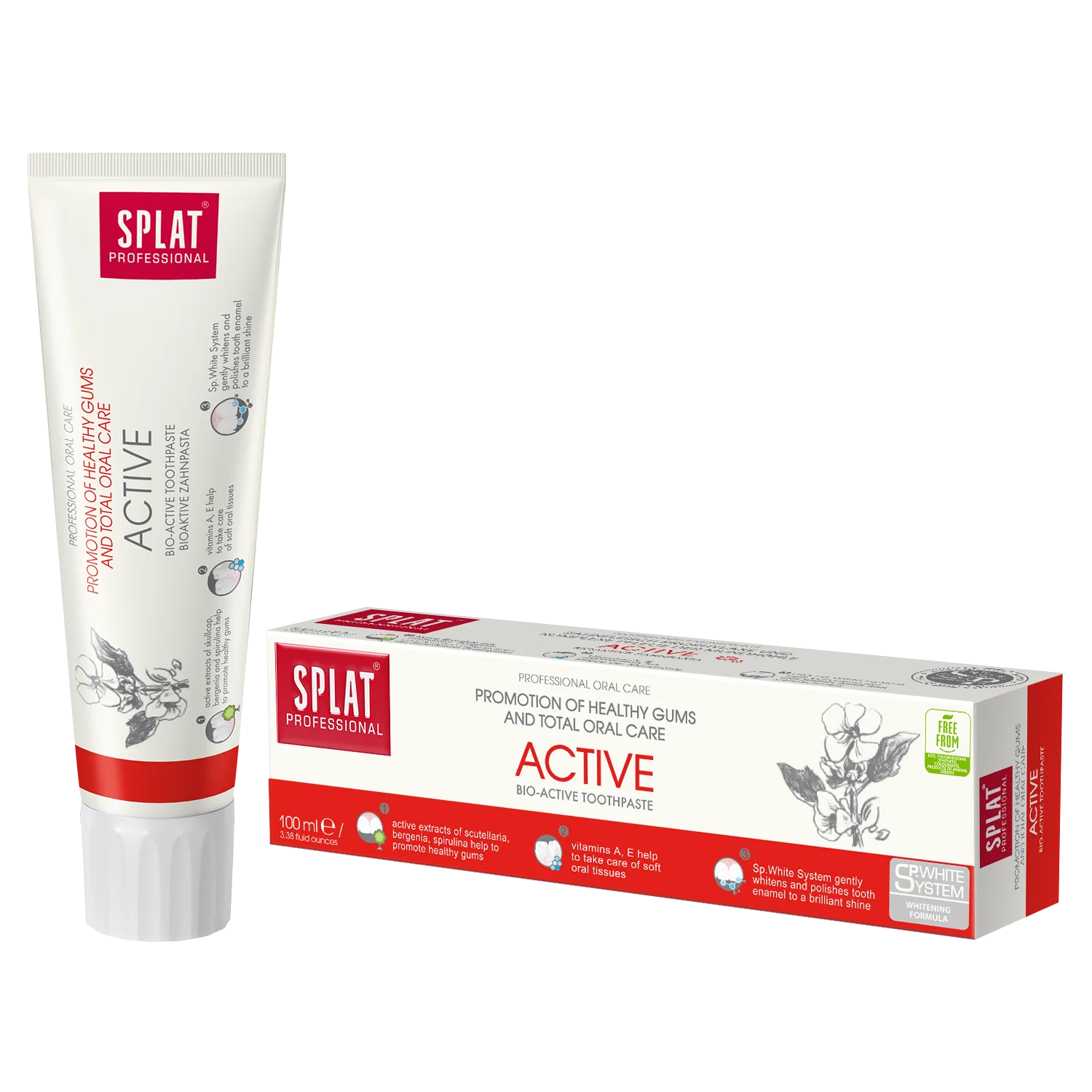 Splat Toothpaste Box ACTIVE TOOTHPASTE 100 ML – SPLAT Global